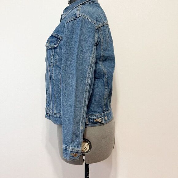 Levi's NWT Sz S Wild West Medium Wash Ex-Boyfriend Trucker Denim Jean Jacket - Picture 10 of 14